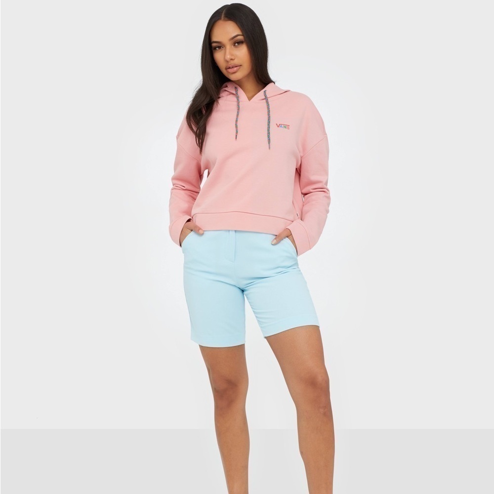 VANS pink hoodie short cut size XS colorful drawstring cord